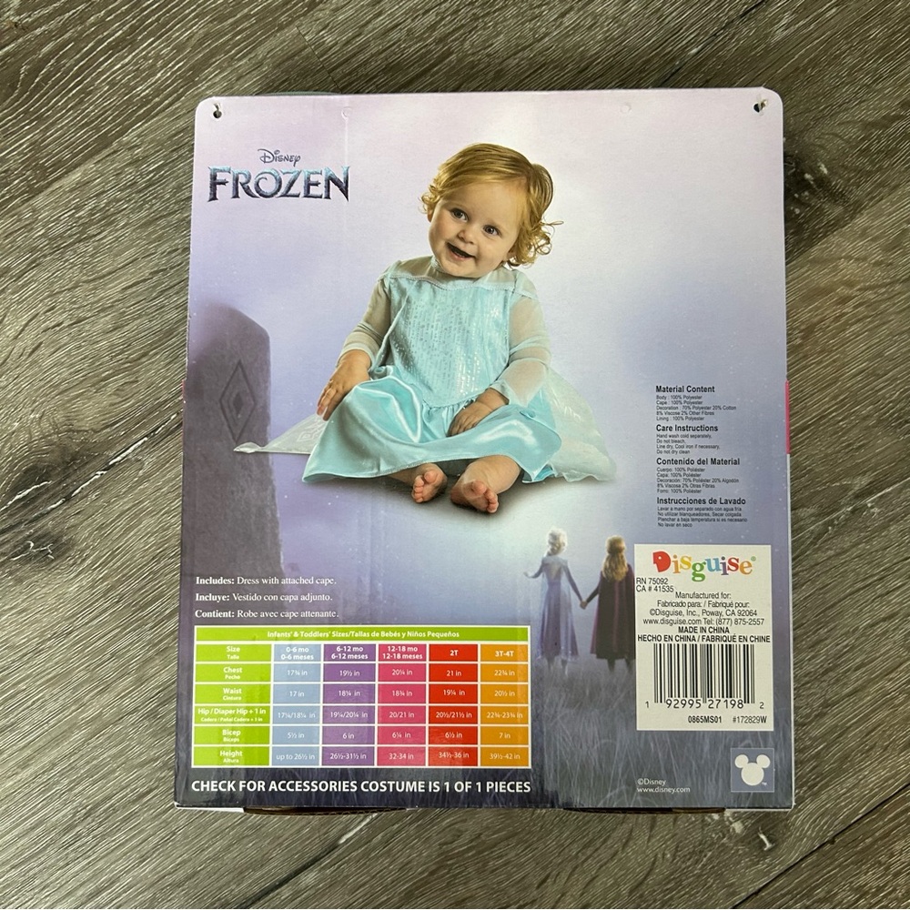 NWT 12-18 Months Disney‎ Frozen Elsa Dress Halloween Costume - Picture 2 of 4